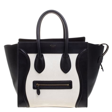 celine triple bag black|celine bag black white.